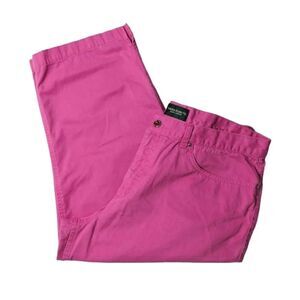 Vntg Lauren Ralph Lauren Pink High Rise Cotton Capri Pants Plussize 16